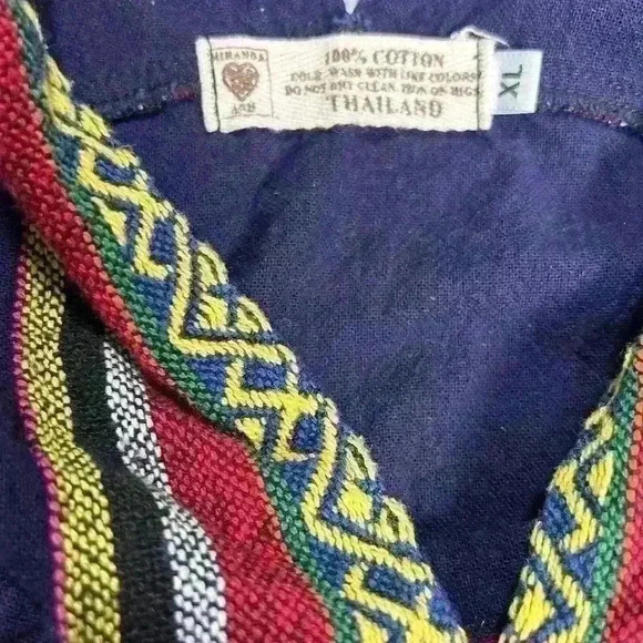 MADE IN THAILAND Cropped Colorful Sleeveless Hand Embroidered Tank Top Women S - Picture 3 of 5